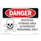 Signmission OSHA Danger Sign, 18" Height, 24" Width, Aluminum, Pesticide Storage Area, Landscape, 1824-L-1524 OS-DS-A-1824-L-1524 - alternate 1